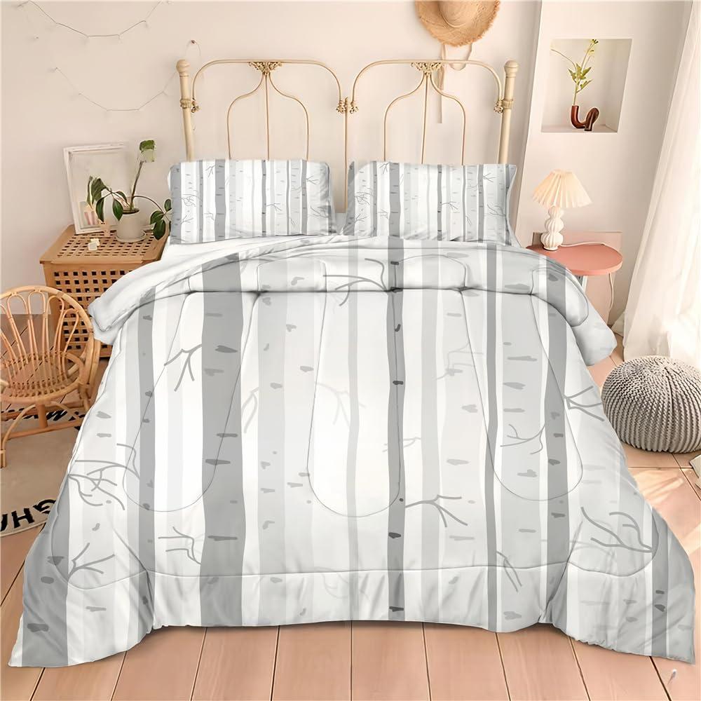 BIVVI BIVVI Tropical Comforter Set King Size Tropical Plant Palm Trees Bedding Set All Season Quilt King Size 1 Comforter with 2 Pillowcases