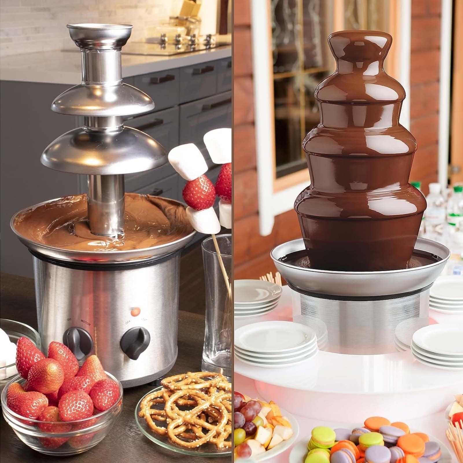 YXCUSAM YXCUSAM Chocolate Fondue Fountain, Hot Chocolate Fountain Machine, Suitable for Commercial and Home Use