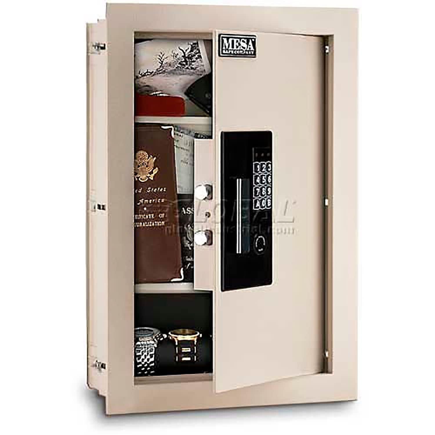 Mesa Safe Mesa Safe Company Model MAWS2113E Electronic Wall Safe, Cream