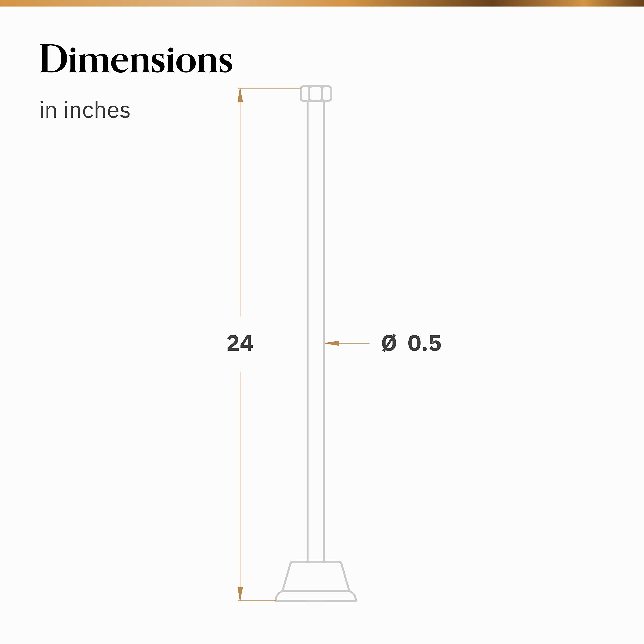 Water Creation Water Creation | Clawfoot Tub Straight Water Supply with Chrome Finish | Elegant Vintage Straight Supply for Clawfoot Bathtub Faucet