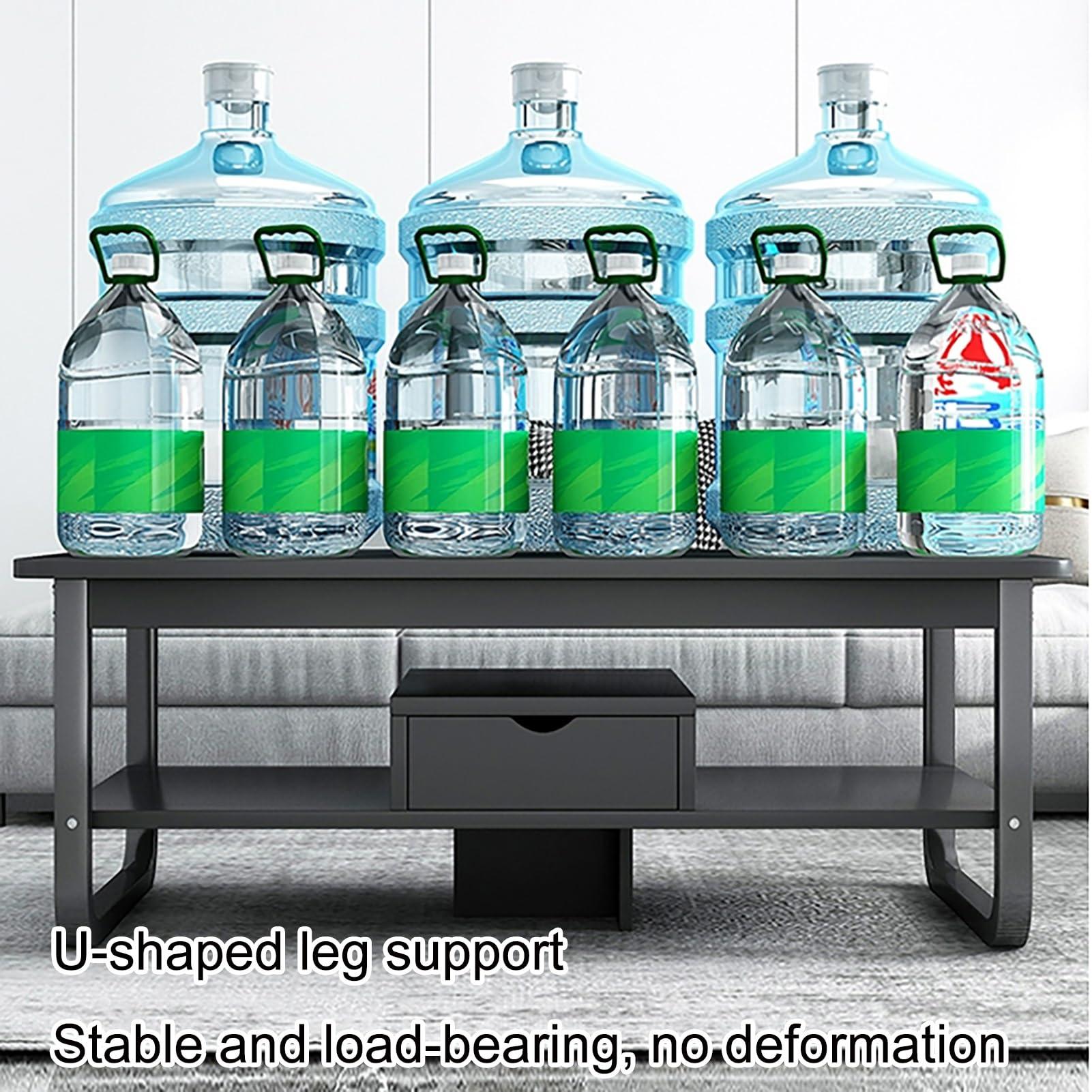 SKINII Coffee Table Square Coffee Tables Simple Modern Center Table for Living Room Home Office, for Storage and Display 2 Tier Sofa Table, Sturdy and Easy Assembly