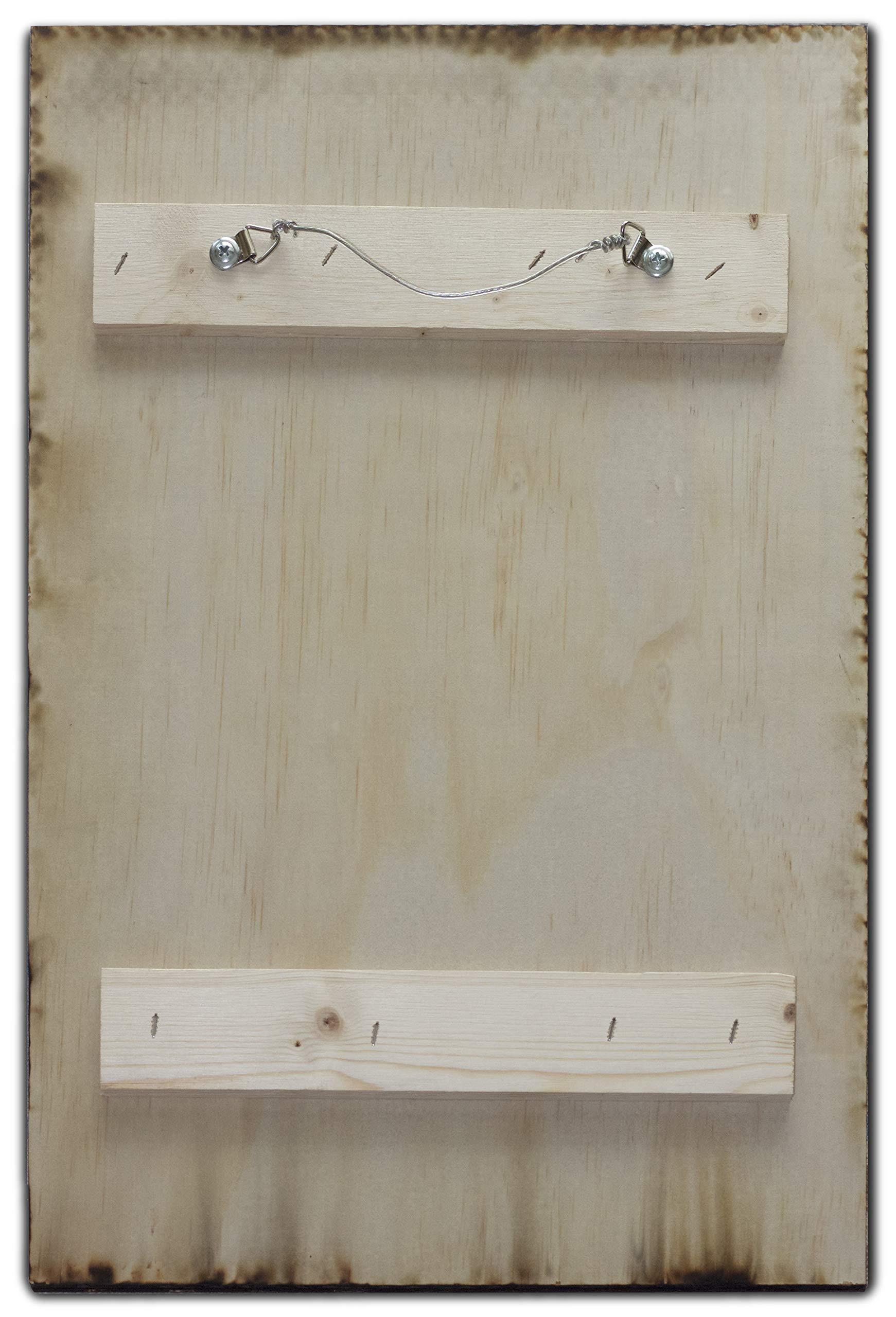 Northwest Art Mall Brundage Mountain Idaho Mountain Slope Skiers Rustic Wood Art Print from Travel Artwork by Artist Paul A. Lanquist 12" x 18"