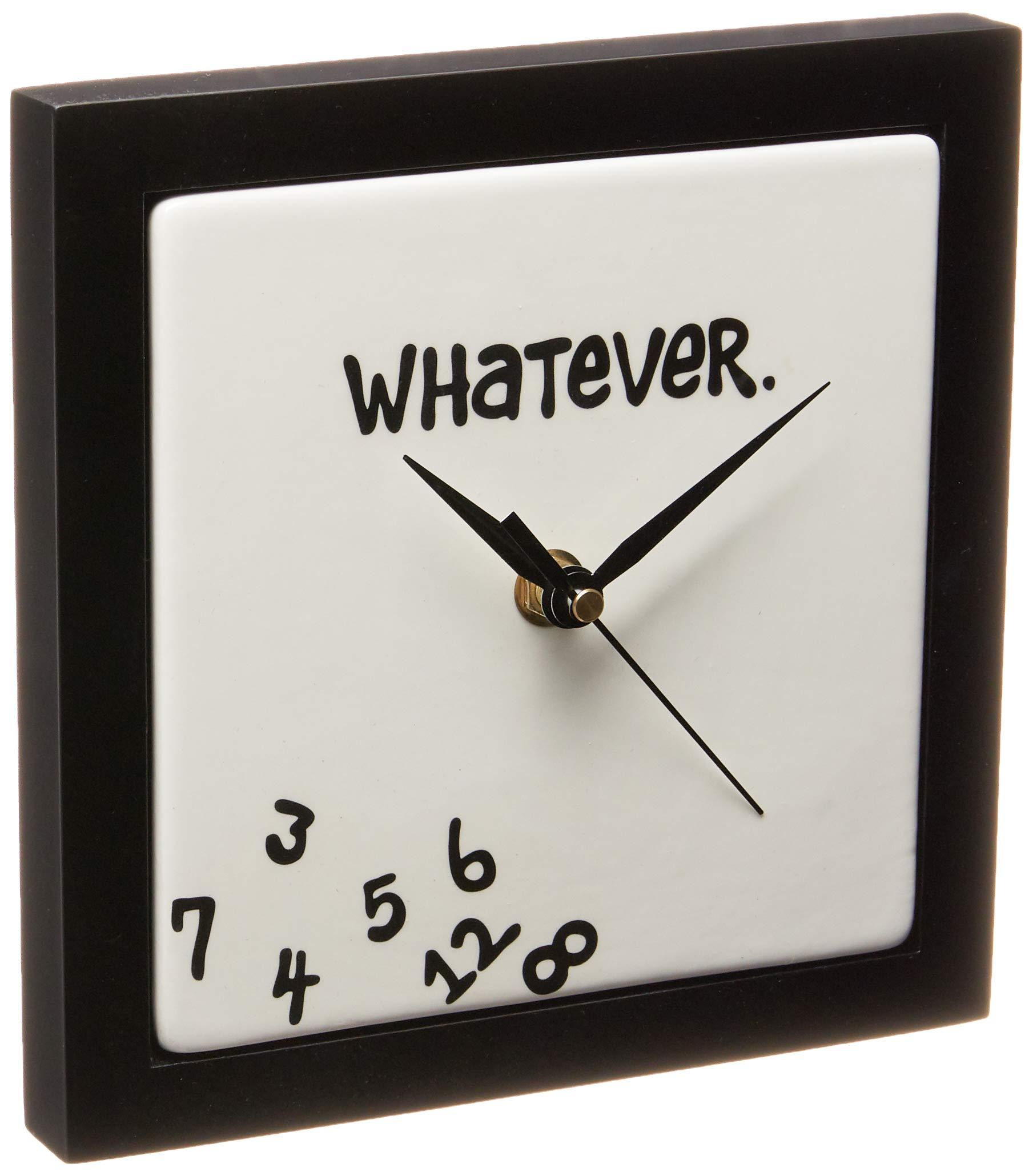 Enesco Enesco Whatever. Scrambled Numbers Always Late 7.5 x 7.5 Inch Square Hanging Wall Clock