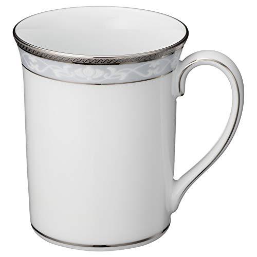 ????(Noritake) Noritake P91332/4336 Mugs (Pair) 310cc Hampshire Platinum 2 Piece Fine Porcelain