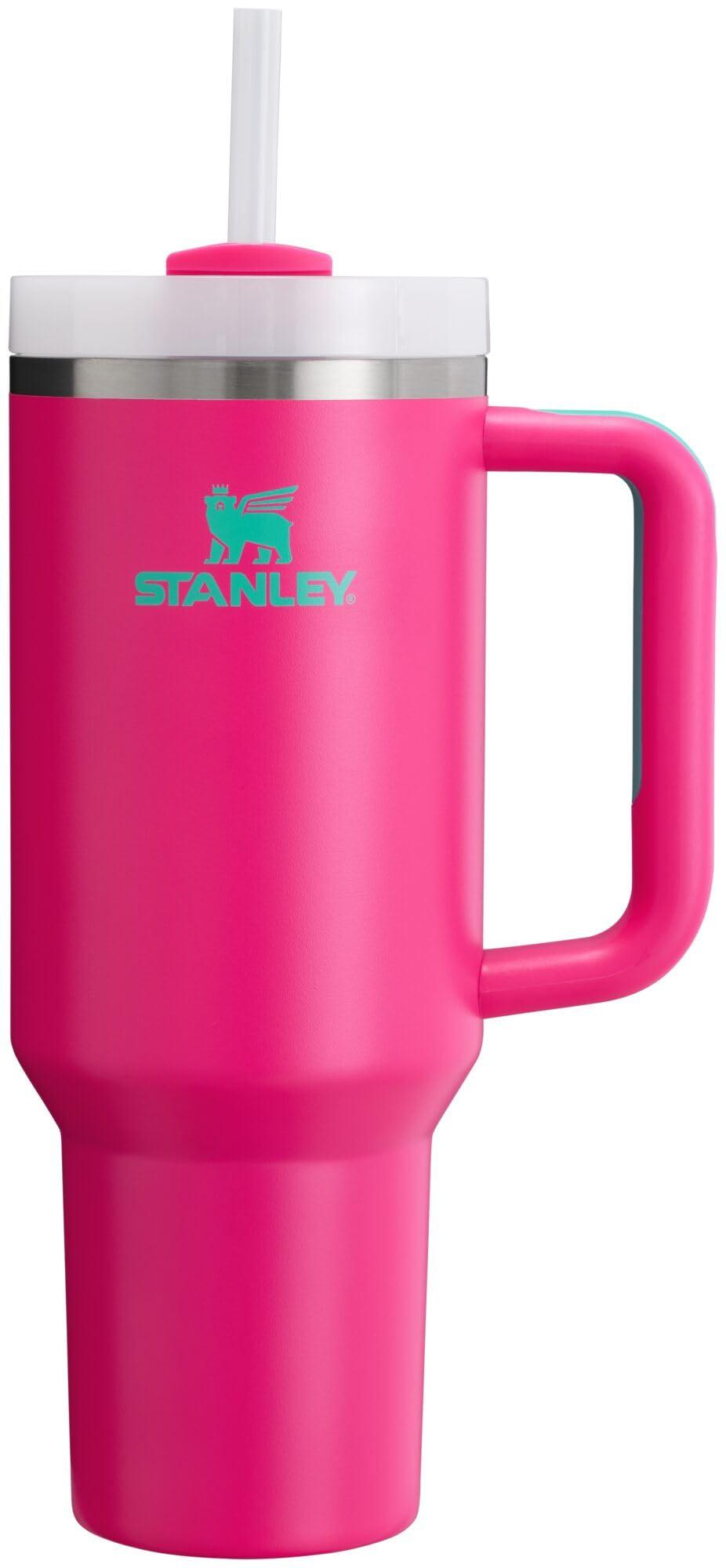 STANLEY Stanley Quencher H2.0 Tumbler with Handle & Straw 40 oz | Twist On 3-Way Lid | Cupholder Compatible for Travel | Insulated Stainless Steel Cup | BPA-Free | Passion Pink