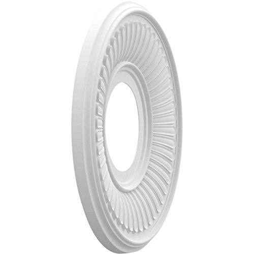 Ekena Millwork Ekena Millwork CMP10BE Berkshire Thermoformed PVC Ceiling Medallion (Fits Canopies up to 4 1/2\"), 10\"OD x 3 1/2\"ID x 3/4\"P