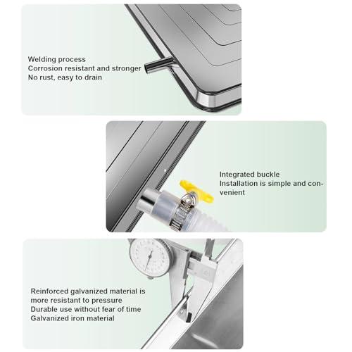 GMBAYUE GMBAYUE Ac Unit Drain Pan, Air Conditioner Drip Tray with Drain Hole, Stainless Steel Condensate Drain Pan for Universal Split Air Conditioner Heat Pump Systems (Color : 2P)