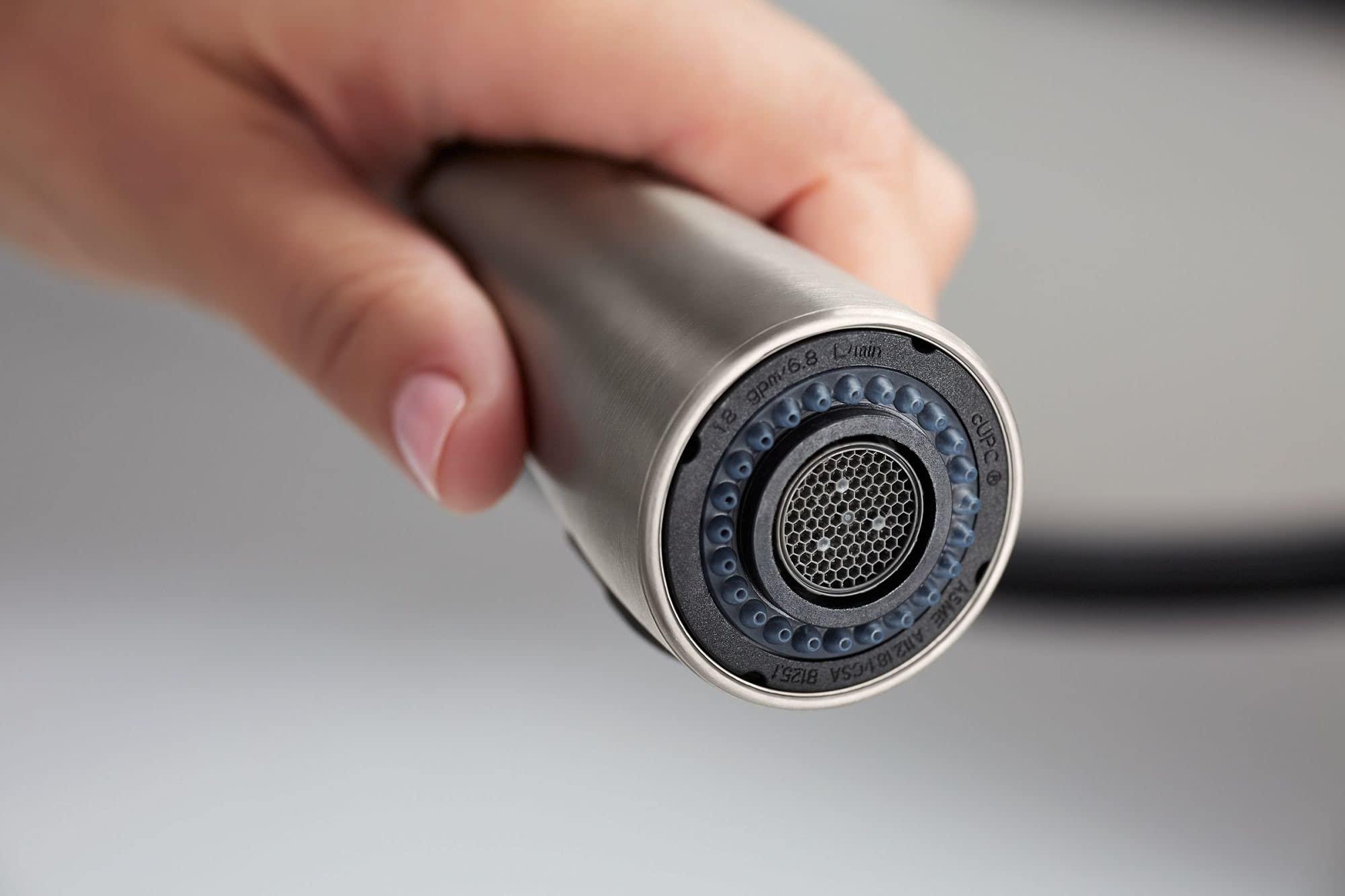 Kohler KOHLER Simplice Pull Down Kitchen Faucet, 3-Spray Faucet, Kitchen Sink Faucet with Pull Down Sprayer, Matte Black, K-596-BL