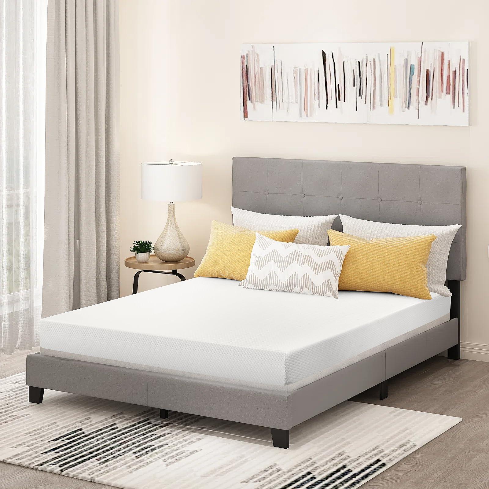 CL.HPAHKL CL.HPAHKL 5 inch Gel Memory Foam Mattress Comfort Full Mattress Medium Firm Mattresses Bed-in-a-Box CertiPUR-US Certified for Cool Sleep & Pressure Relief, White