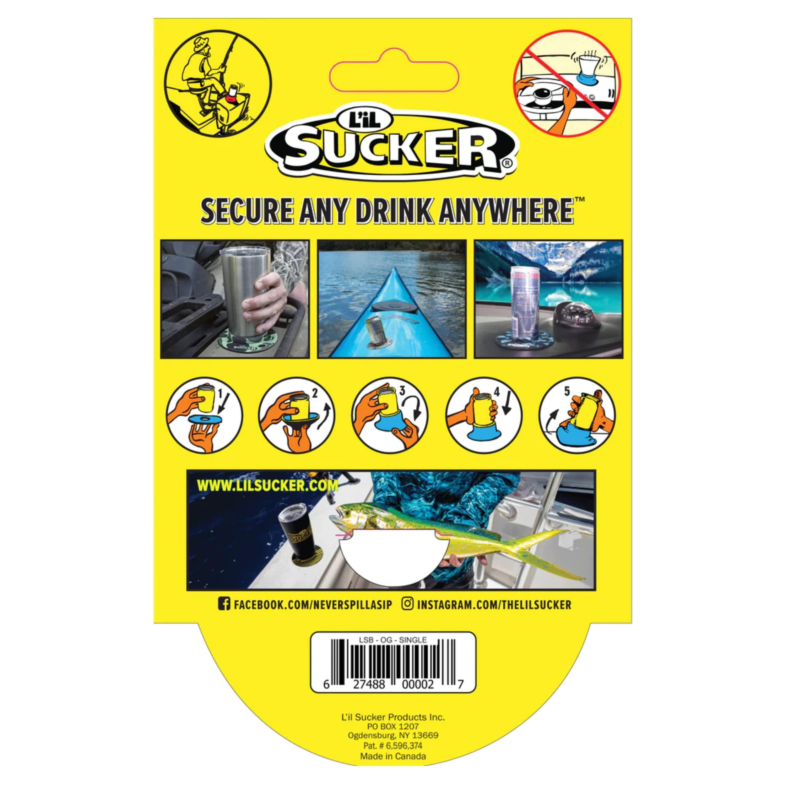Lil Sucker Lil Sucker Outdoors Suction RingsSuction Ring | Suction Cup Holder Anti-Spill Can Drink Support for Boats, Trucks, ATVs | Secure Your Drinks and Prevent Spills with Our Non Slip Coaster 4 Pack