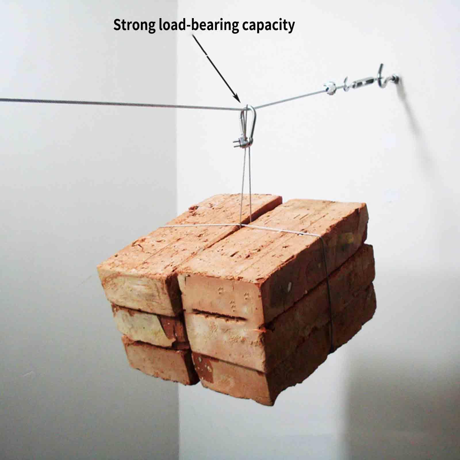 JUSHZ Retractable Washing Line Rope Clotheslines Clothesline Clothes Line for Outdoors Heavy Duty Strong Thick Steel Wire Rope Stainless Steel Outdoor Waterproof Rustproof Balcony (8m,Silver)