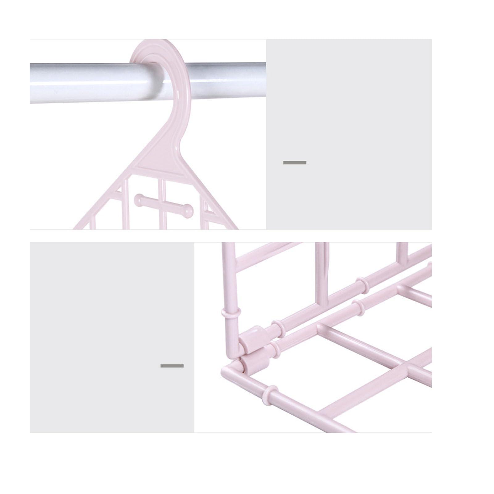 Yuezhongoo Yuezhongoo Hanging Closet Organizer, 3 Tier Pink Closet Shelves Plastic Closet Shelf Closet Organizers and Storage for Clothing Sweaters Shoes Handbags