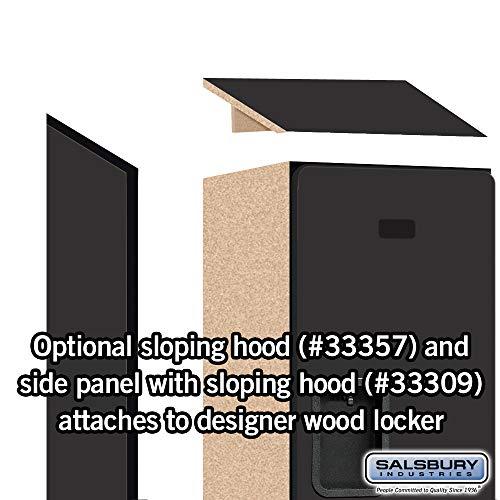 Salsbury Industries Salsbury Industries Double Tier Designer Wood Locker, Black, 6\' 1\" x 15\"