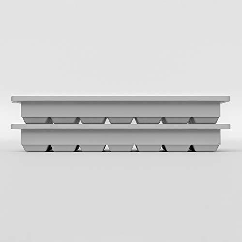 glacio Glacio Small Ice Cube Silicone Trays with Lids - BPA-Free, Flexible Ice Molds for Cocktails and Beverages - Set of 2