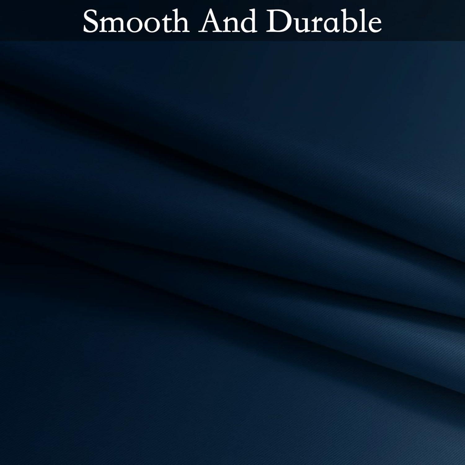 SimpleHome SimpleHome Ombre Room Darkening Curtains for Living Room, Light Blocking Dark Blue to Greyish White Thermal Insulated Grommet Window Curtains/Drapes for Bedroom, 2 Panels, 42x72 inches Length