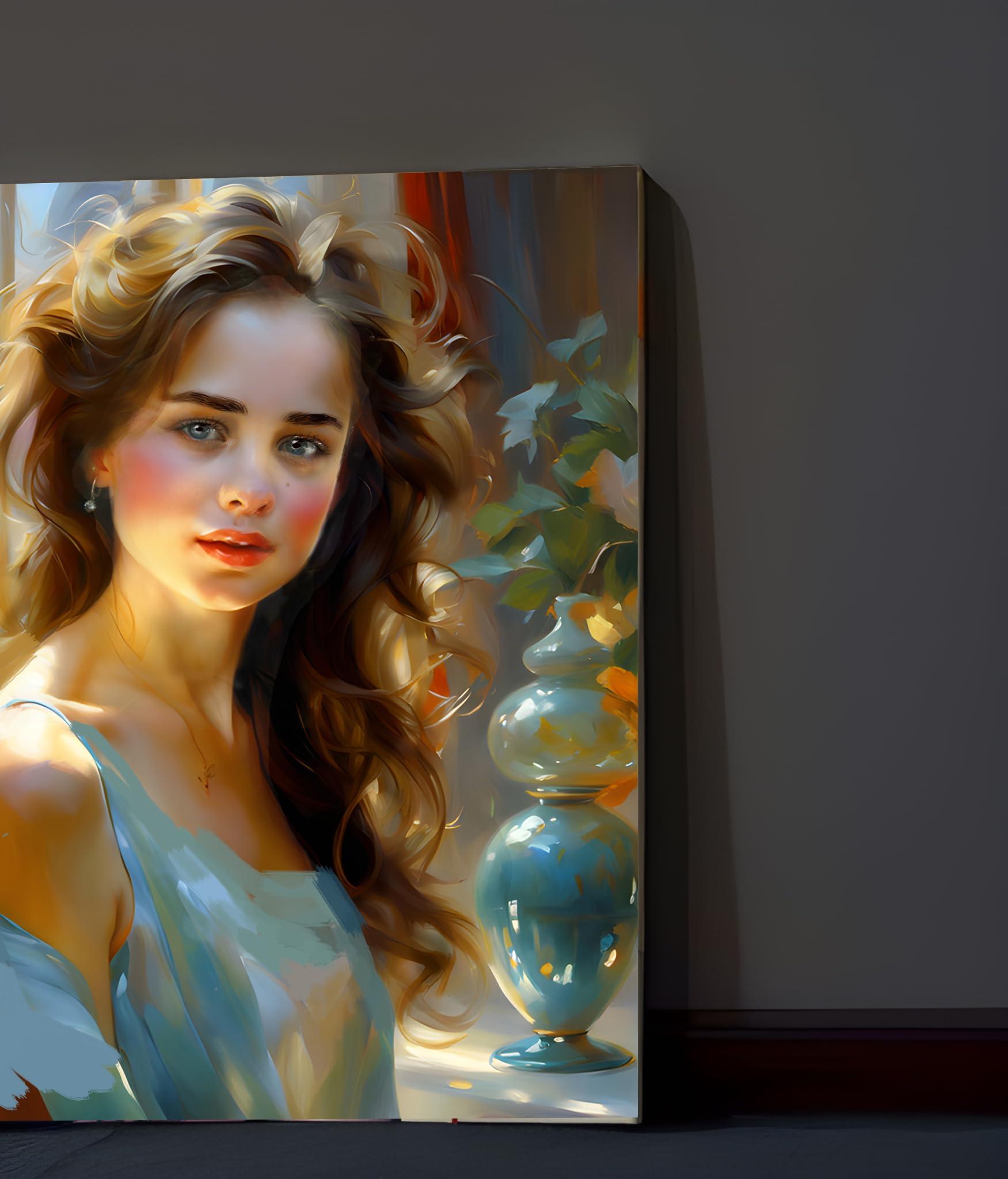 Generic Custom Portrait Painting from photo, Oil Portrait from your photo, Commission Portrait, Customized Portrait, Portrait on canvas, Wall Art, Print on canvas with partial manual work
