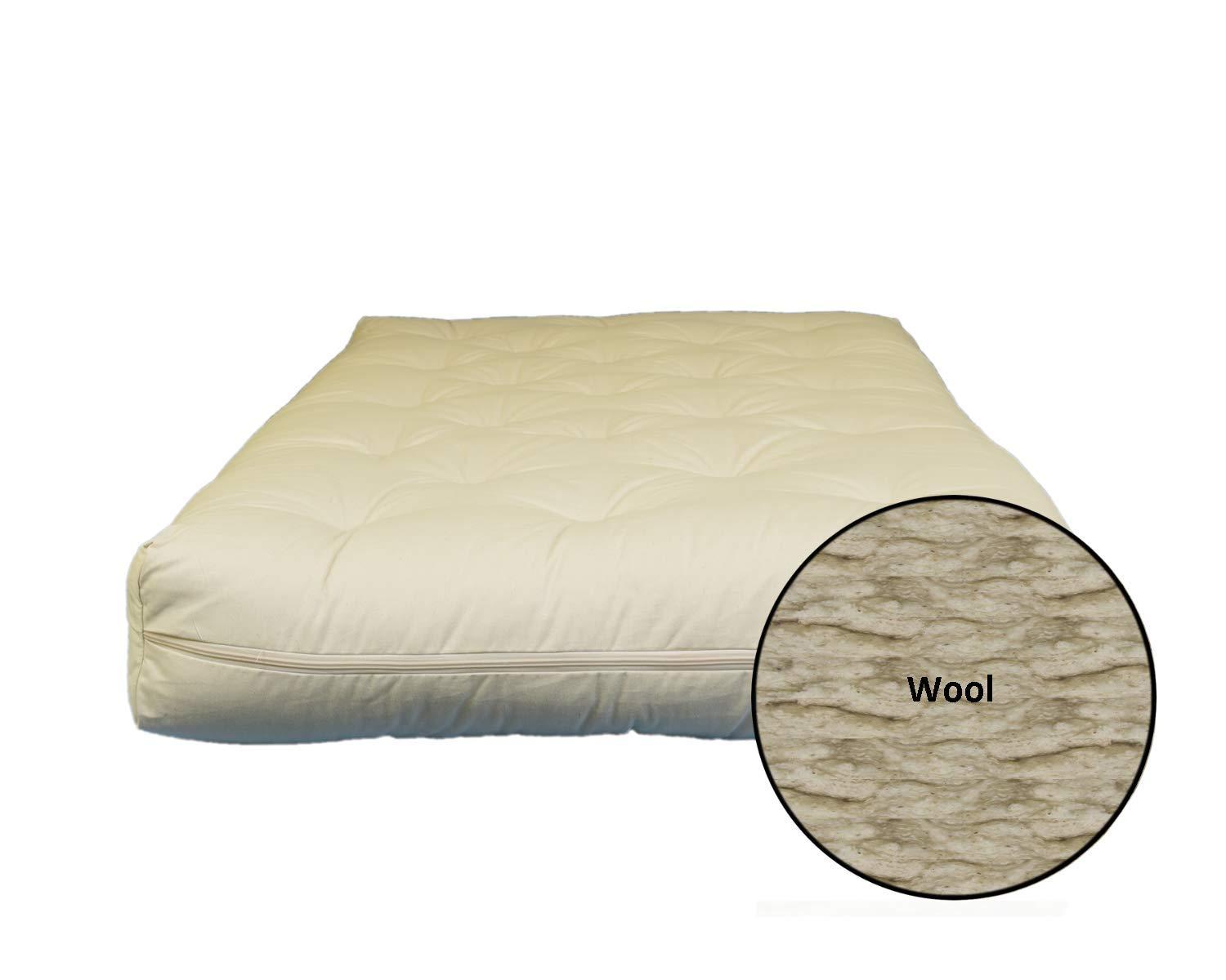 BIO SLEEP CONCEPT BIO SLEEP CONCEPT 8 inch All Wool Fiber Futon (Twin)