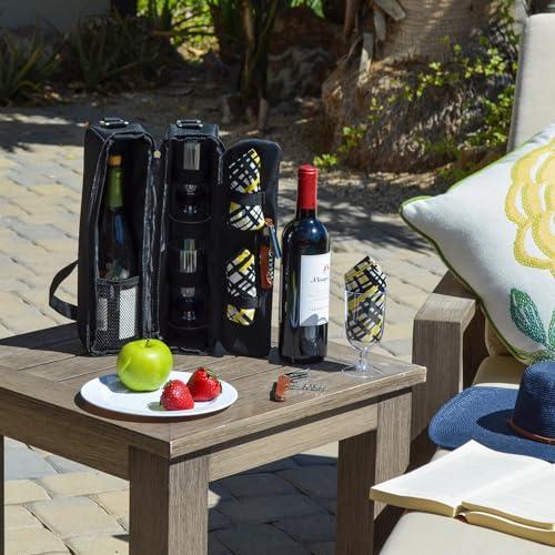 Picnic at Ascot Picnic at Ascot - Deluxe Insulated Wine Tote with 2 Wine Glasses, Napkins and Corkscrew