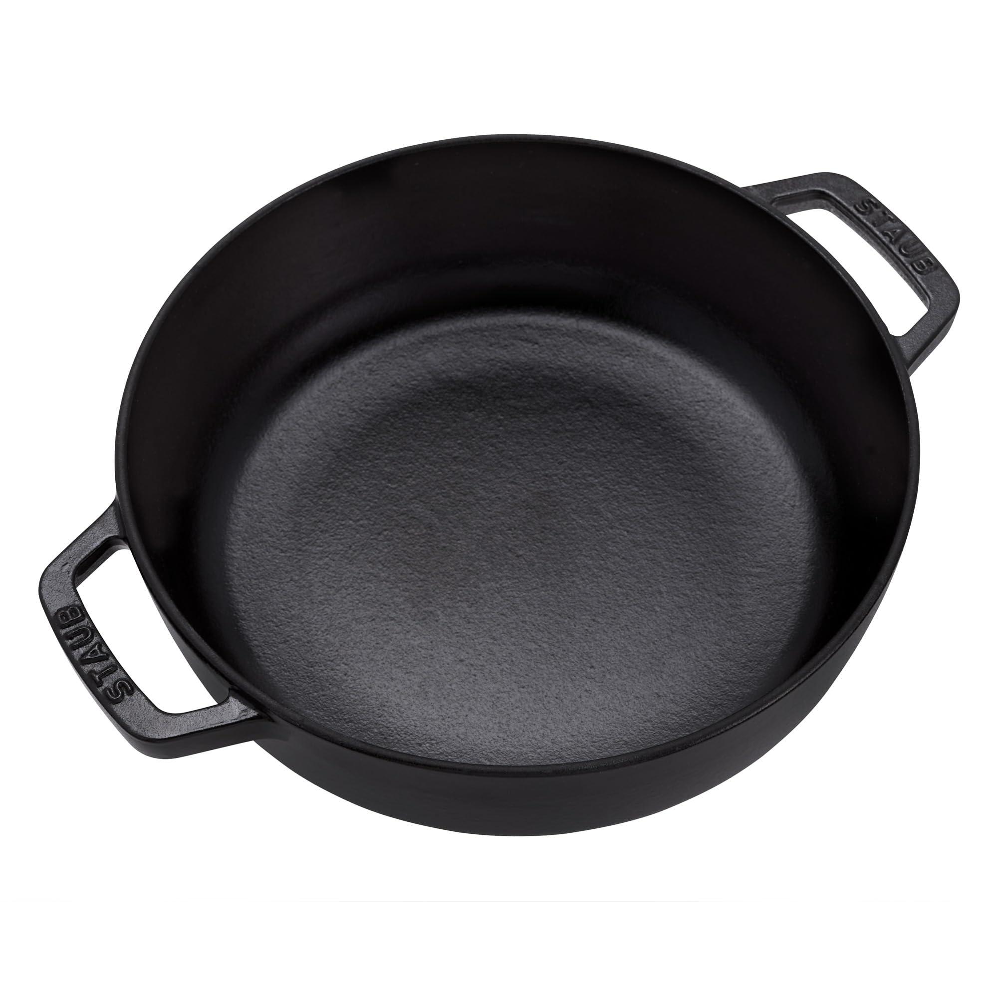 STAUB Staub Cast Iron 2.5-qt Braiser with Dragon Lid - Matte Black