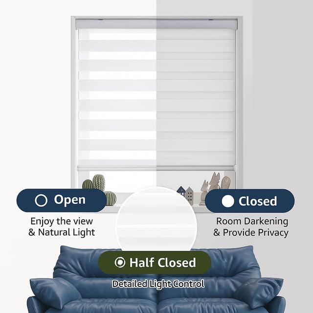 Pinecrest Home Goods Pinecrest Home Goods Dual Layer Light Filtering Roller Shades (Corded) (Brown, 71 W x 78 H)