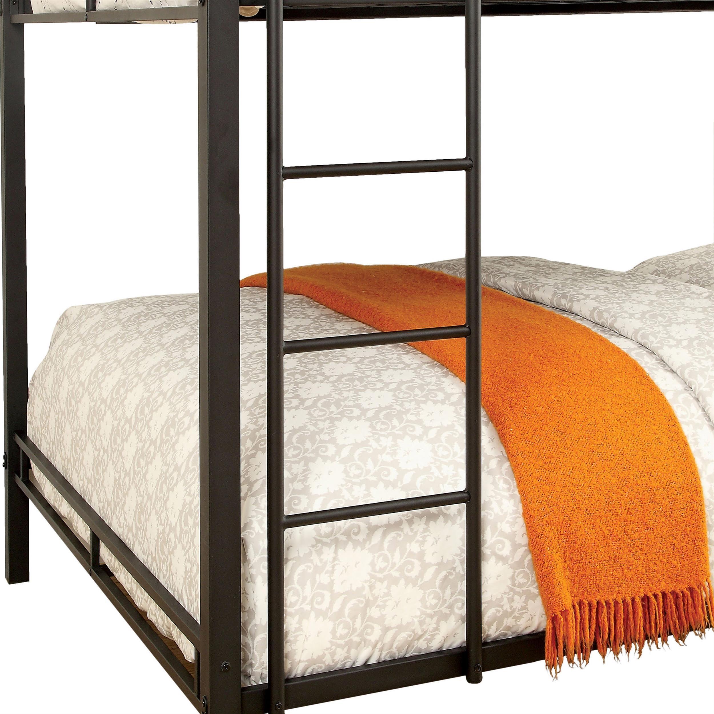 Furniture of America Furniture of America Rivell Metal Queen over Queen Bunk Bed in Black
