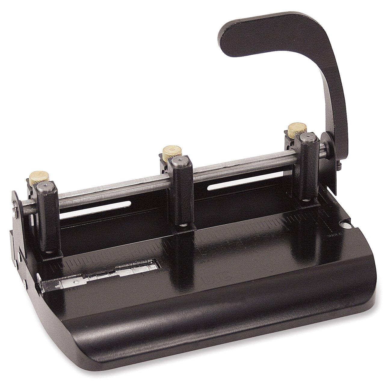 Officemate Officemate Heavy Duty Adjustable 2-3 Hole Punch with Lever Handle, 32-Sheet Capacity, Black (90078)