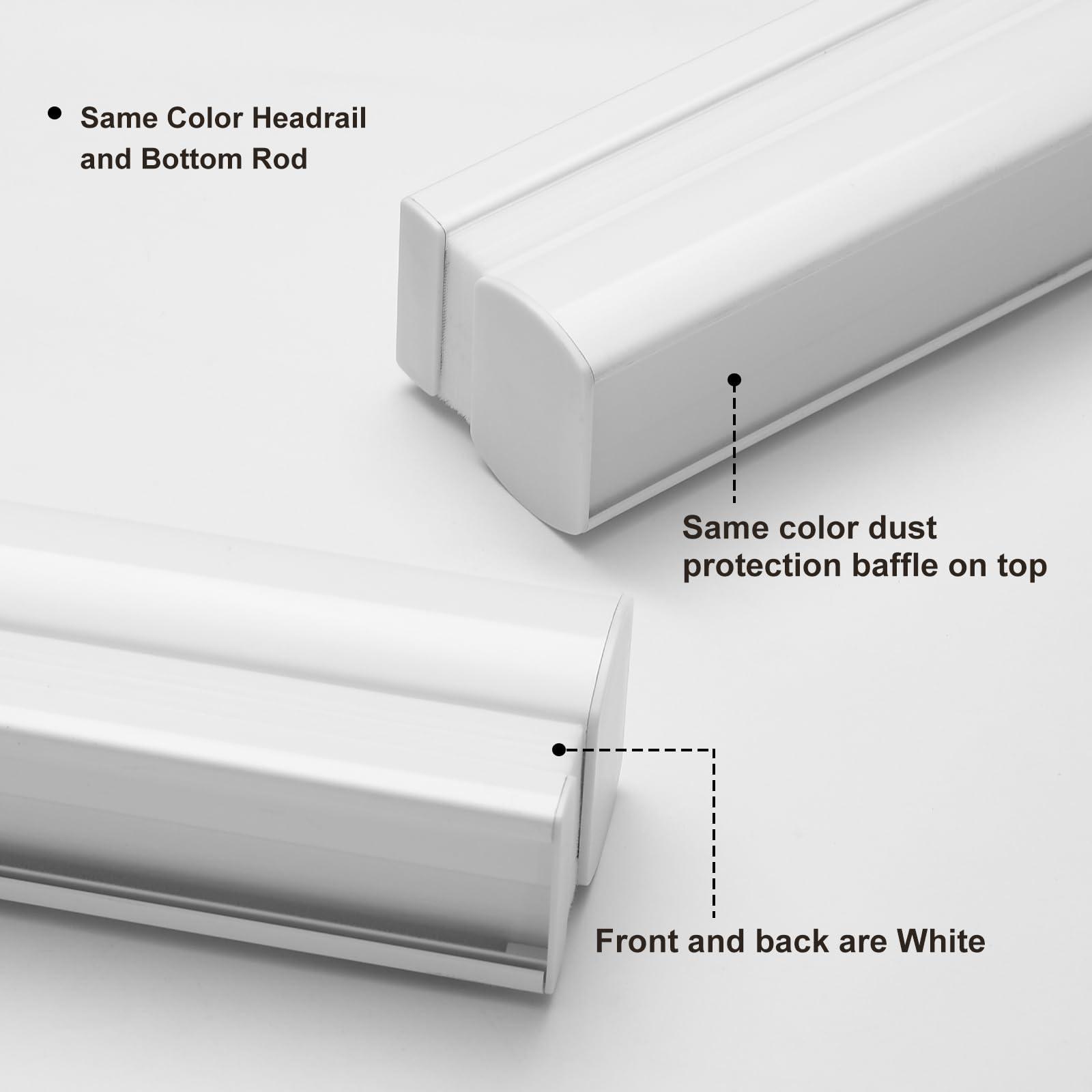 Persilux Persilux Custom Cordless Cellular Shades for Windows Sheer Blinds (White, 15"W x 48"H) 1.8" Single Cell Honeycomb Shades Bottom UP Cellular Blinds Semi-Transparent Honeycomb Blinds for Windows, Home