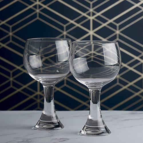 Anton Studio Designs Anton Studio Designs Manhattan Handmade Gin Glasses for Wine, Cocktails, or Water - 12 oz - Clear - Set of 2 Elegant Cocktail Glasses