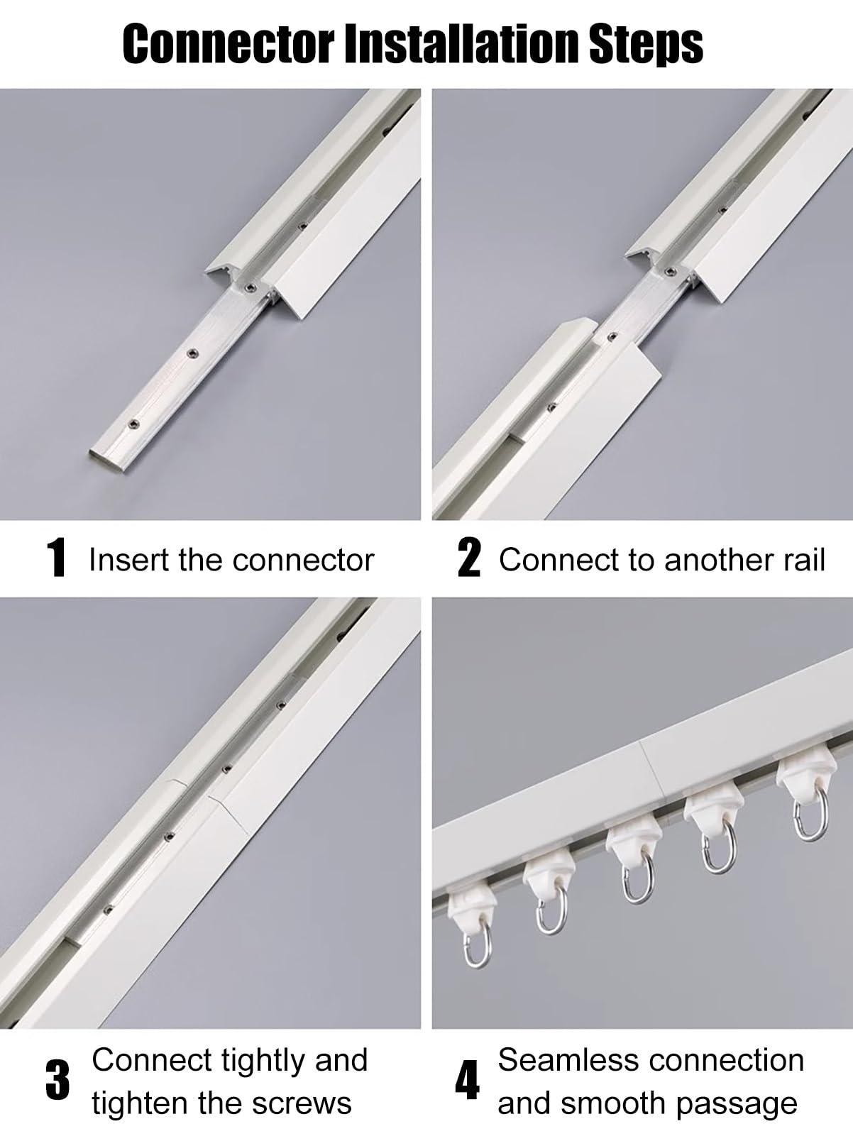 BBHW Ceiling Mount Curtain Track, Heavy Duty Single Curtain Rods, Curtain Pole for Window/Shower/Partition, Elegant Room Divider Track System (Color : Black, Size : 1.2m (3.9ft))