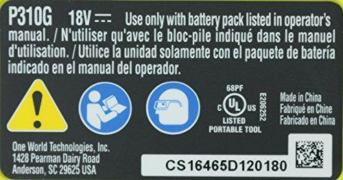 RYOBI Ryobi P310G 18v Pistol Grip Variable Discharge Rate Power Caulk and Adhesive Gun (Tool Only, Holds 10 Ounce Carriage)
