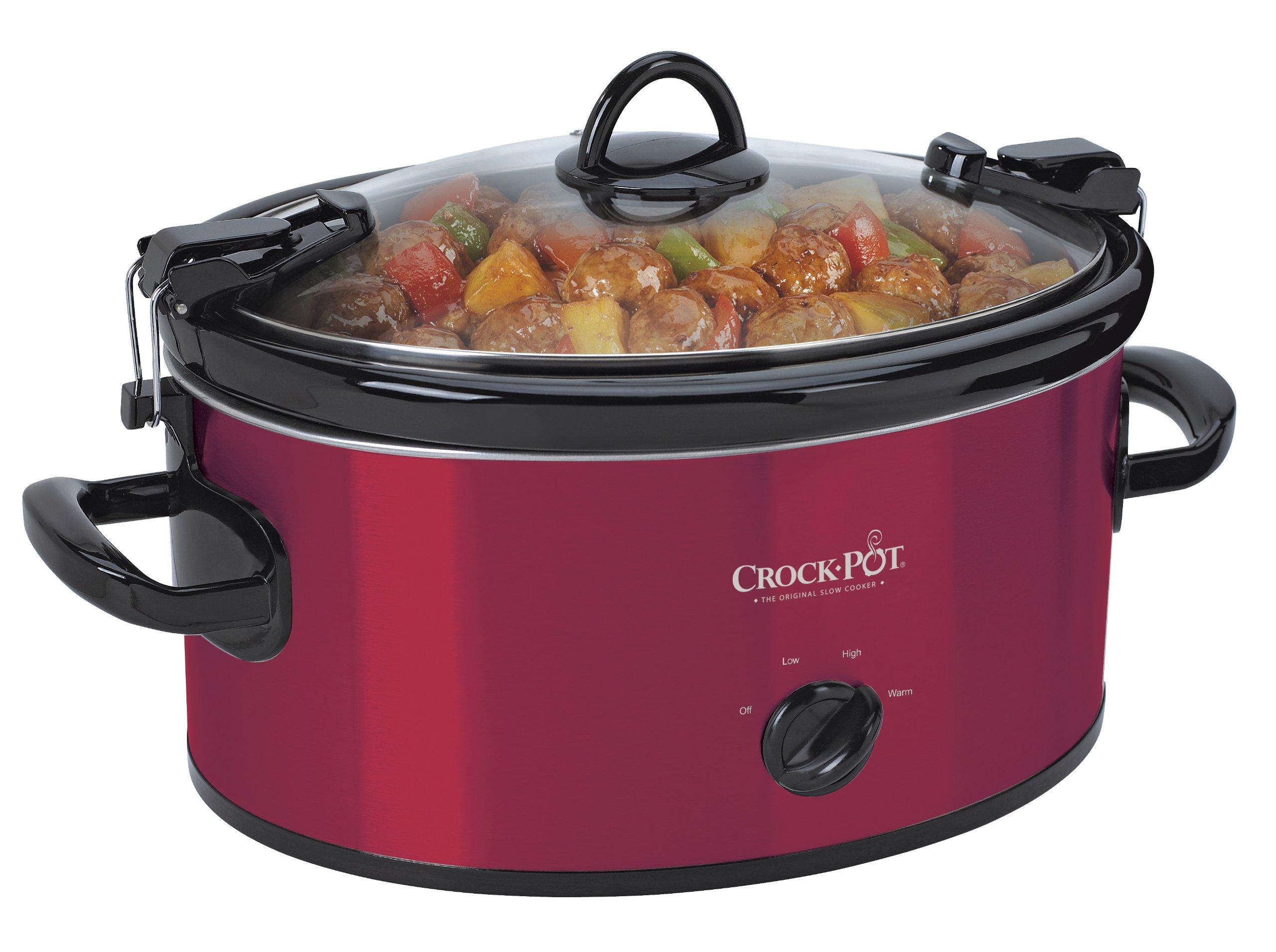 Crock-Pot Crock-Pot 6-Quart Cook & Carry Oval Manual Portable Slow Cooker, Red - SCCPVL600-R