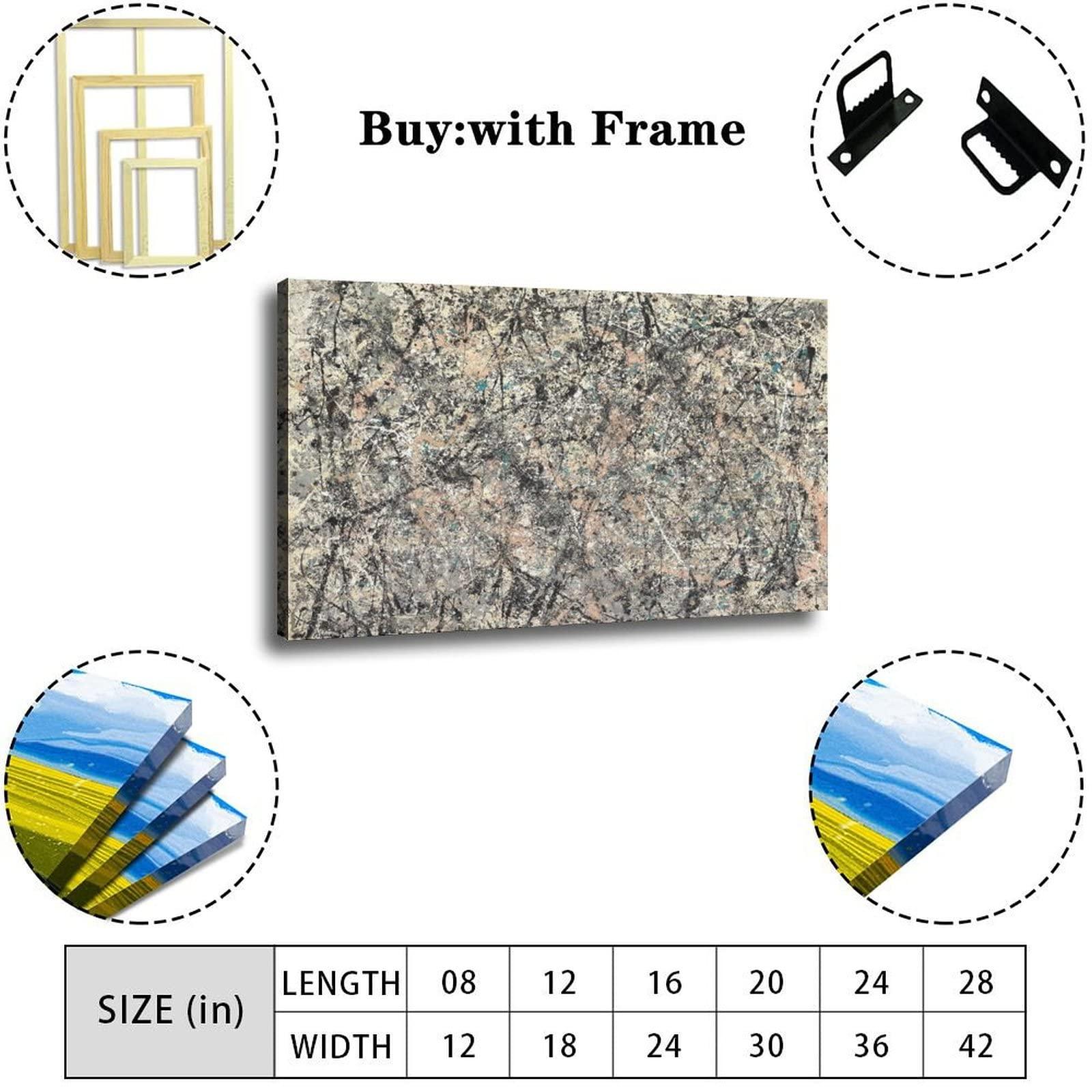 NIZHNAO 26 Abstract Paintings by Jackson Pollock - Number 1 (Lavender Mist) Poster Decorative Painting Canvas Wall Art Living Room Posters Bedroom Painting 20x30inch(50x75cm)