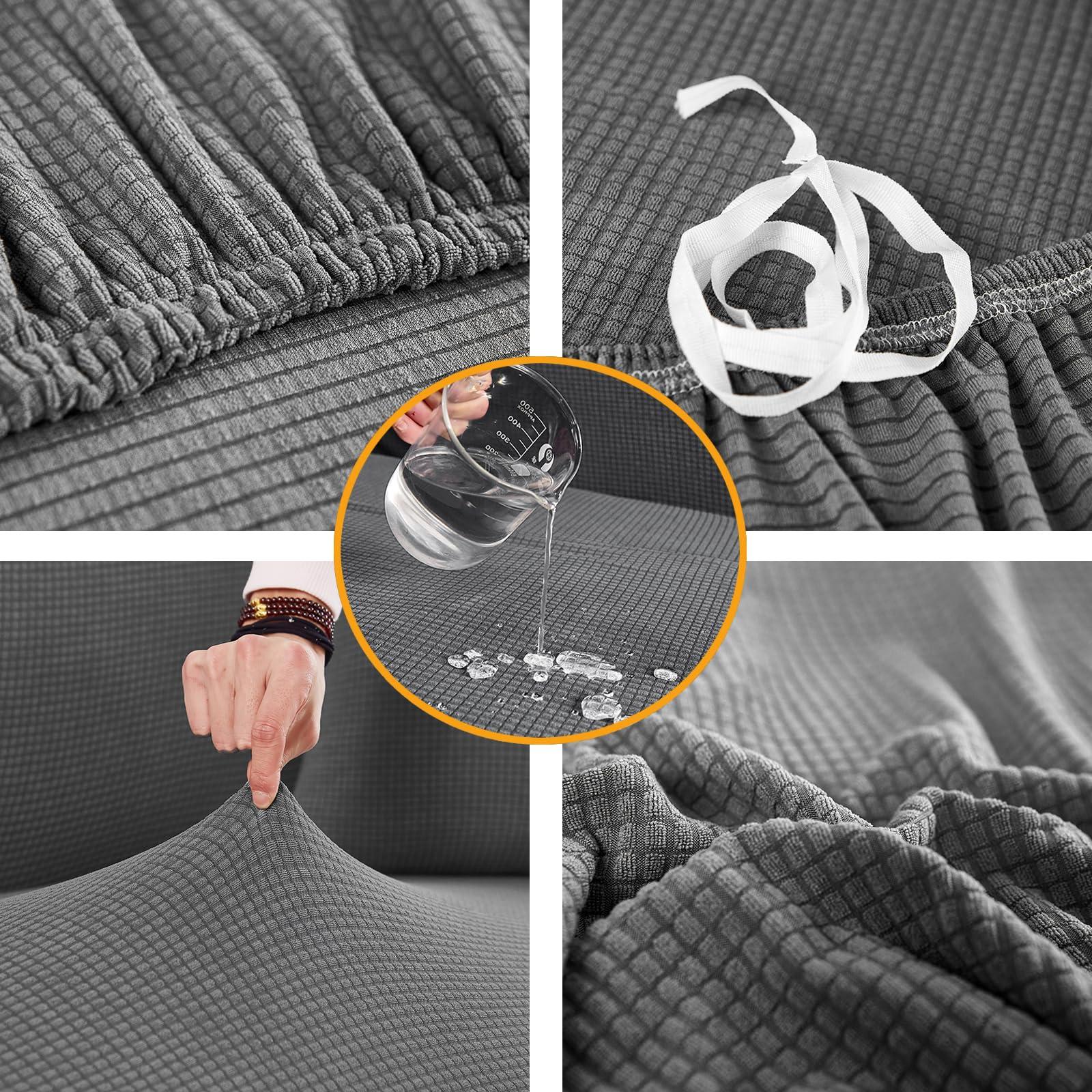 CACXKEP CACXKEP Jacquard Soft Futon Sofa Cover Full Size Futon Slipcovers Rv Couch Covers for Sofa Bed Washable Armless Sofa Bed Cover,Grey