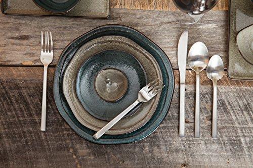 Fortessa D&V 8 Piece Stn Porcelain Dinnerware Triangle Dipping Bowl Set, 2.75\" x 3\", Mist