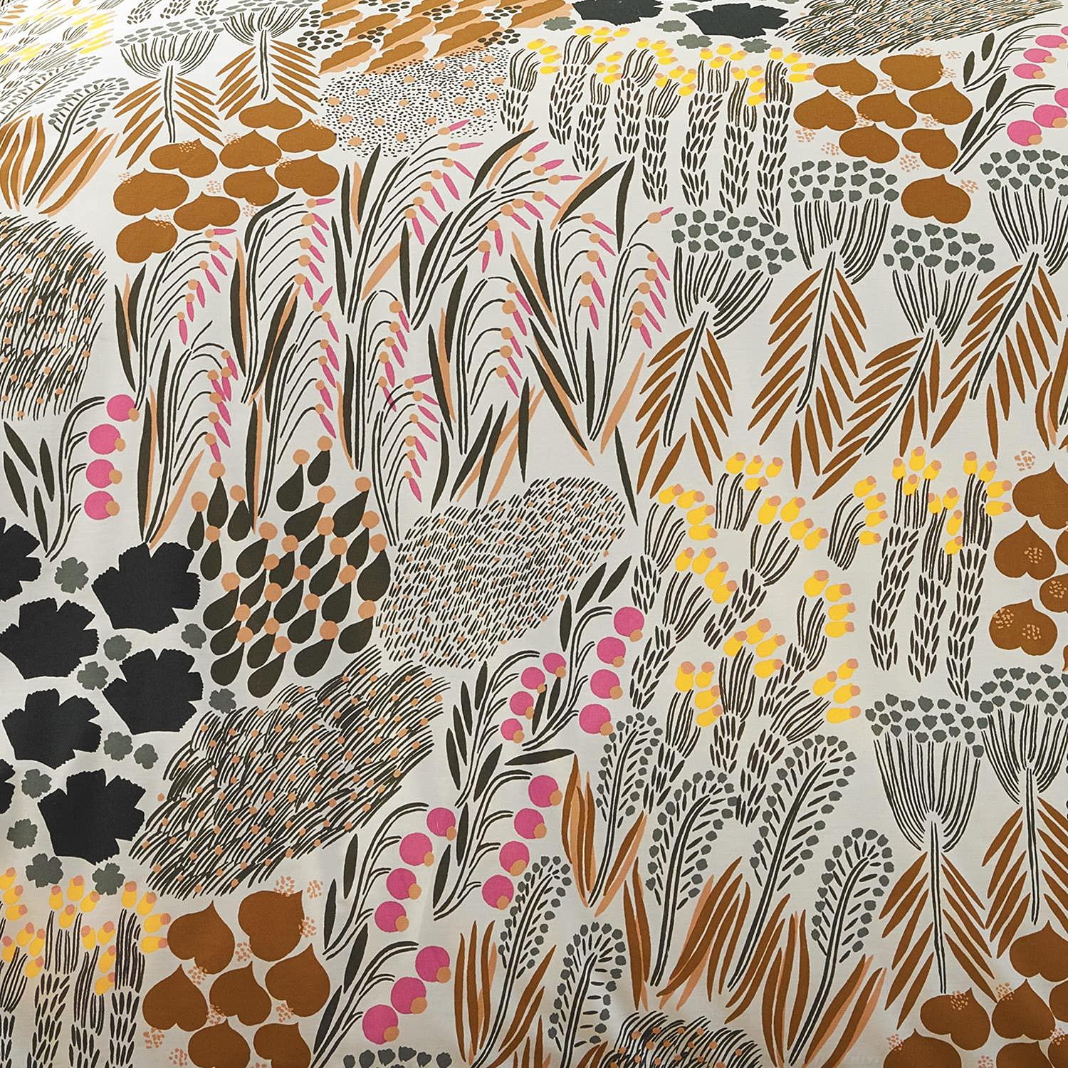 Marimekko MARIMEKKO - Queen Duvet Cover Set, Cotton Percale Bedding with Matching Shams, All Season Home Decor (Pieni Letto Multicolor, Queen)