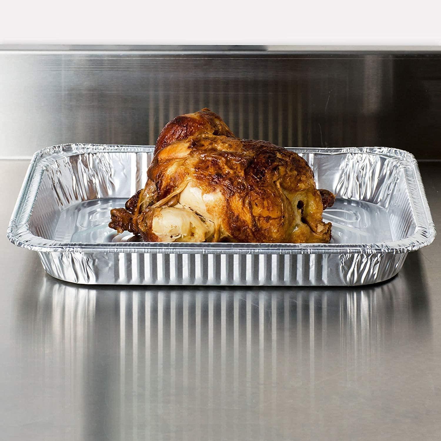 Nicole Fantini Large Rectangle Rack Aluminum Disposable Roaster With No Lids (20)