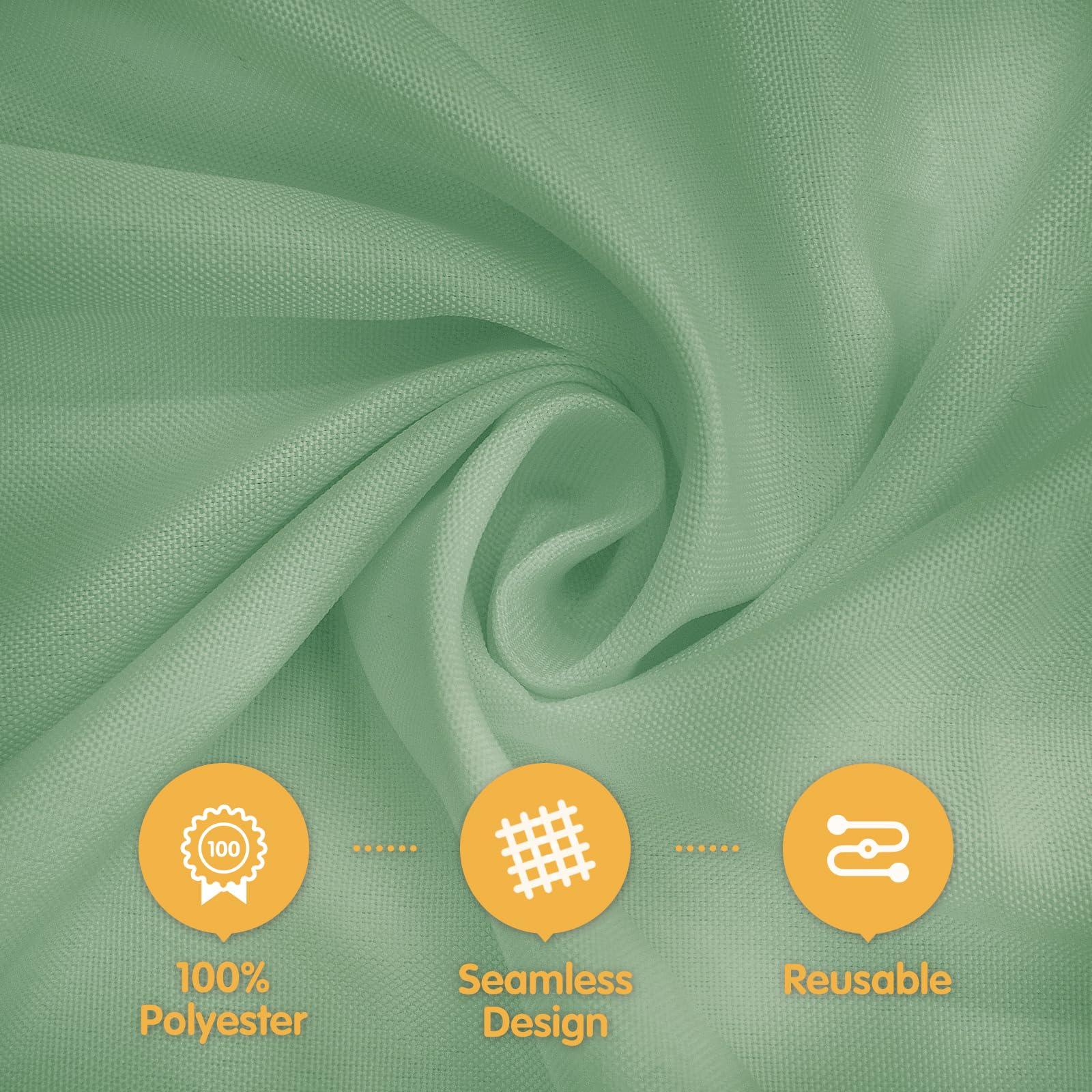 BRILLMAX BRILLMAX 4 Pack Sage Green Round Tablecloths 108 Inch - Circle Bulk Linen Polyester Fabric Washable Table Clothes Cover for Wedding Reception Banquet Birthday Party Buffet Restaurant