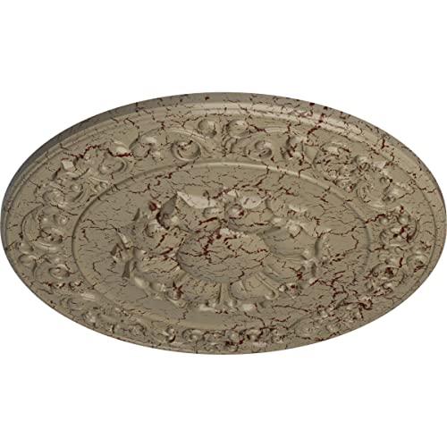 Ekena Millwork Ekena Millwork CM27SYGDC Sydney Ceiling Medallion, 27 3/4\"OD x 2\"P (Fits Canopies up to 5 3/4\"), Hand-Painted Gobi Desert Crackle