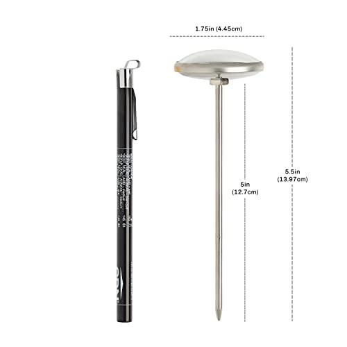 CDN CDN ProAccurate® Instant Read Meat Thermometer for Precise Ovenproof Poultry Cooking, 1.75" Dial (IRM190)