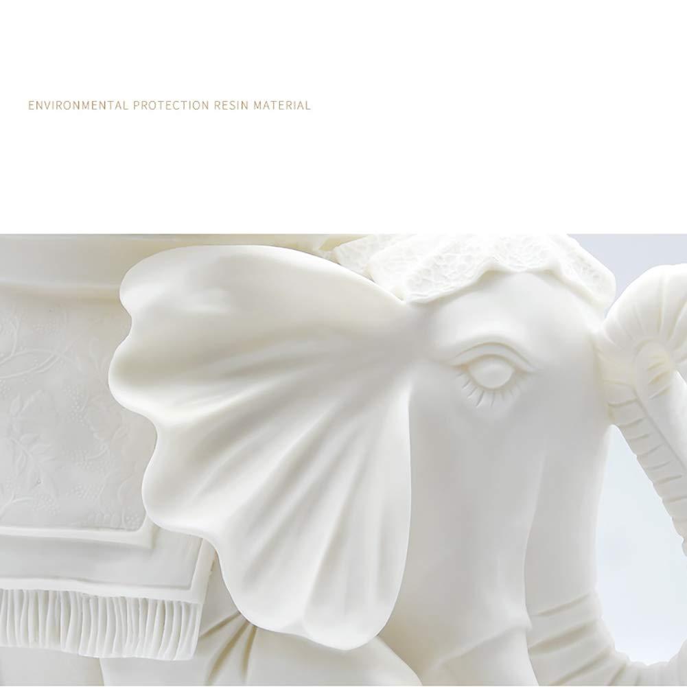 DANADESK DANADESK Resin Upholstered Padded Storage Ottoman Footstool, Traditional handcrafting Elephant Ride-on Animal Shape Footrest Stool-Leather Cushion S