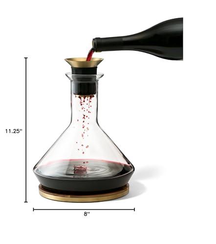 RBT RBT Decanter with Wood Coaster and Micro-Perforated Aerator