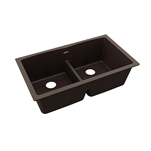 Elkay Elkay Quartz Classic ELGDULB3322MC0 Mocha Equal Double Bowl Undermount Sink