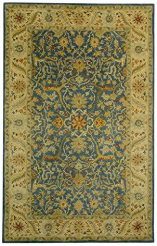 Safavieh SAFAVIEH Antiquity Collection 3\' x 5\' Blue AT14E Handmade Traditional Oriental Premium Wool Area Rug