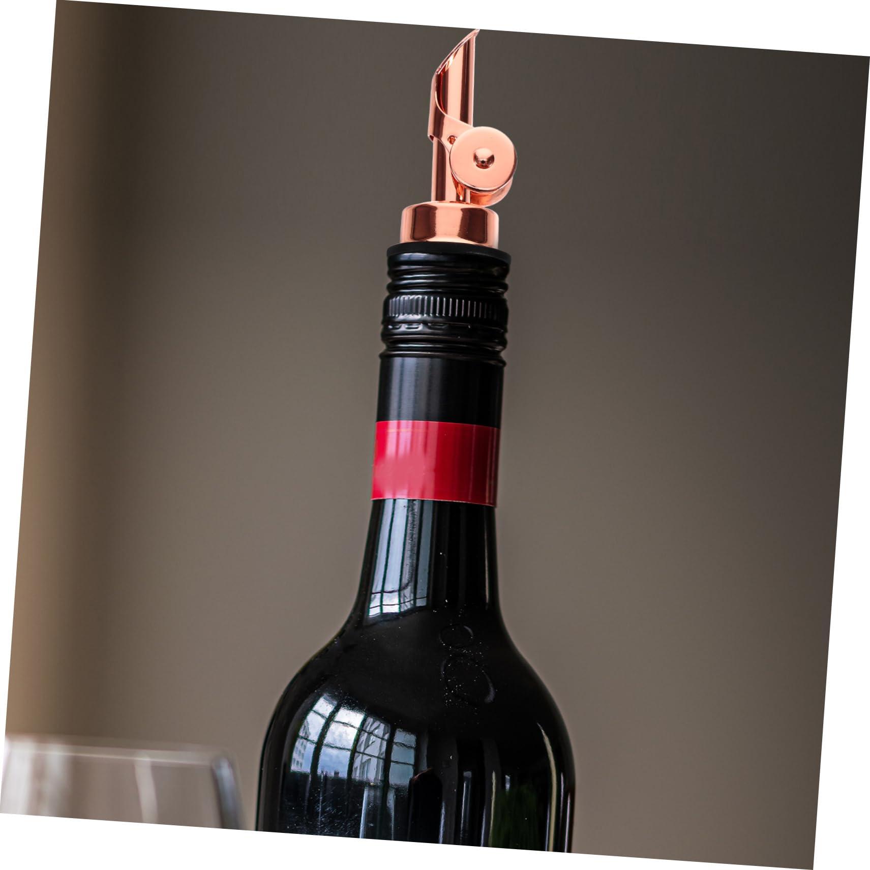 DECHOUS DECHOUS 1 Set Household Pour Spouts Olive Oil Cleaning Brush Portable Pour Spouts Oil Dispenser Spout Bottle Pourers for Spirits Kitchen Supplies Stainless Steel Oil Pourer