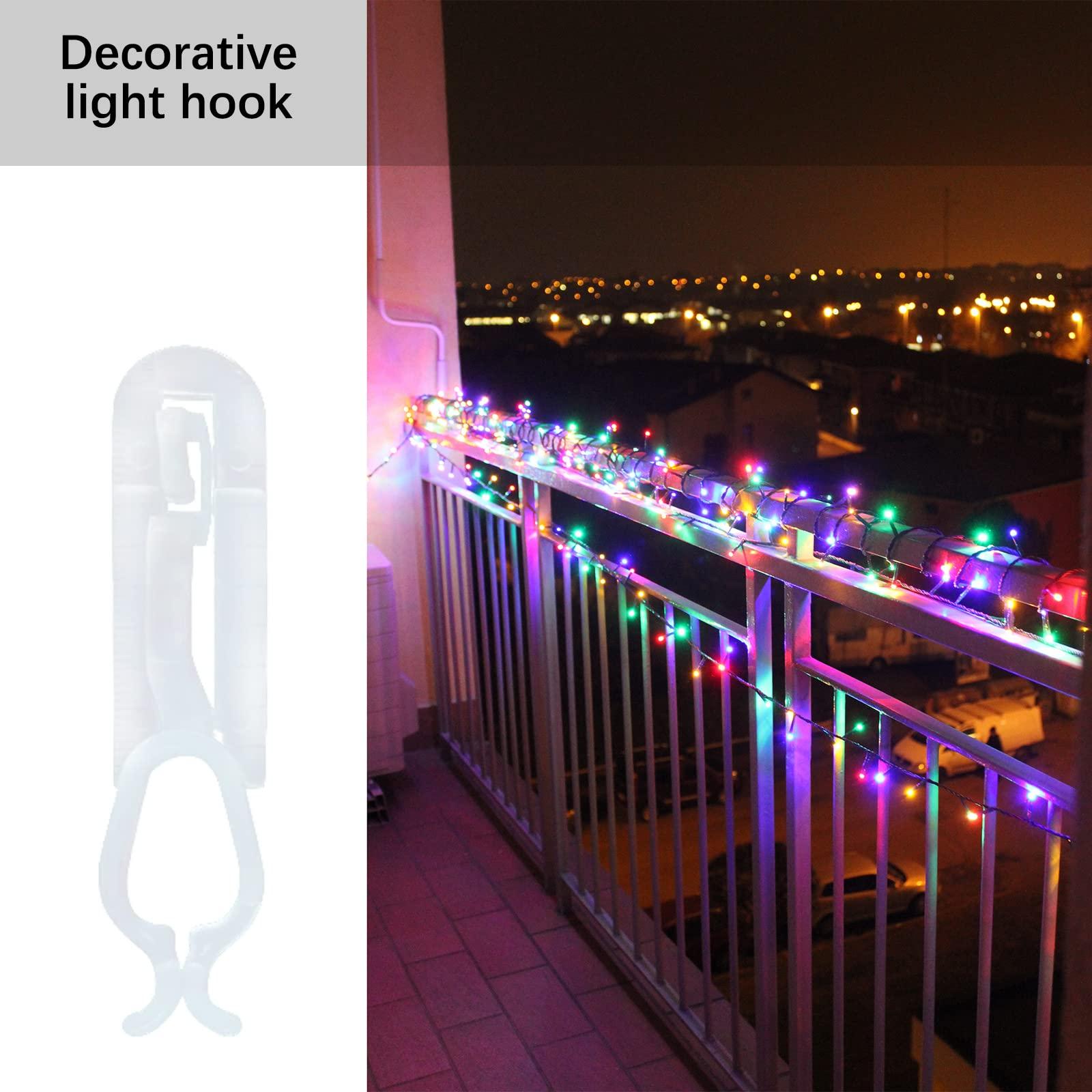 Mokylor Mokylor 200 Pack Christmas Gutter Light Clips, Outdoor Hang Gutter Hooks Black Plastic Light Hanger Hooks Weatherproof Outdoor Light Clip Holiday Light Clip for Christmas Decoration String Light