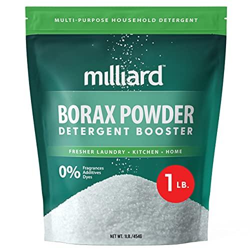 Milliard Milliard Borax Powder Laundry Booster, Pure Natural Multipurpose Cleaner and Detergent, 1 lb - Unscented