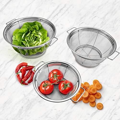 Farberware Farberware 5181490 Stainless Steel Colander Sieves-Set of 3, Multi Sized