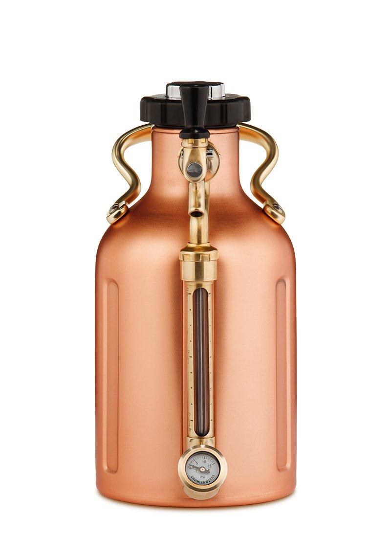 GrowlerWerks GrowlerWerks uKeg Carbonated Growler-Great Gift for Beer Lovers, 64 oz, Copper