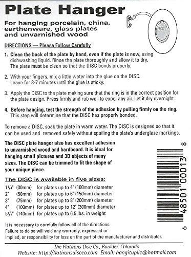 The Flatirons Disc Co Invisible English Disc Adhesive Large Plate Hanger Set (4-4 Inch Hangers)