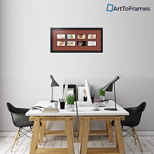 ArtToFrames Art to Frames Double-Multimat-1041-766/89-FRBW26079 Collage Photo Frame Double Mat with 8-3x5 Openings and Satin Black Frame